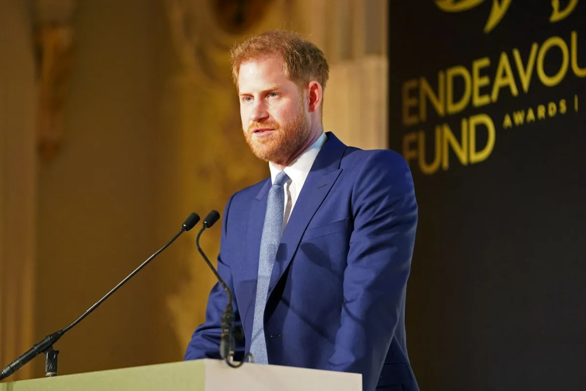 Britain's Prince Harry, Duke of Sussex delivers a speech during the Endeavour Fund Awards at Mansion House in London on March 5, 2020. Paul Edwards / POOL / AFP
