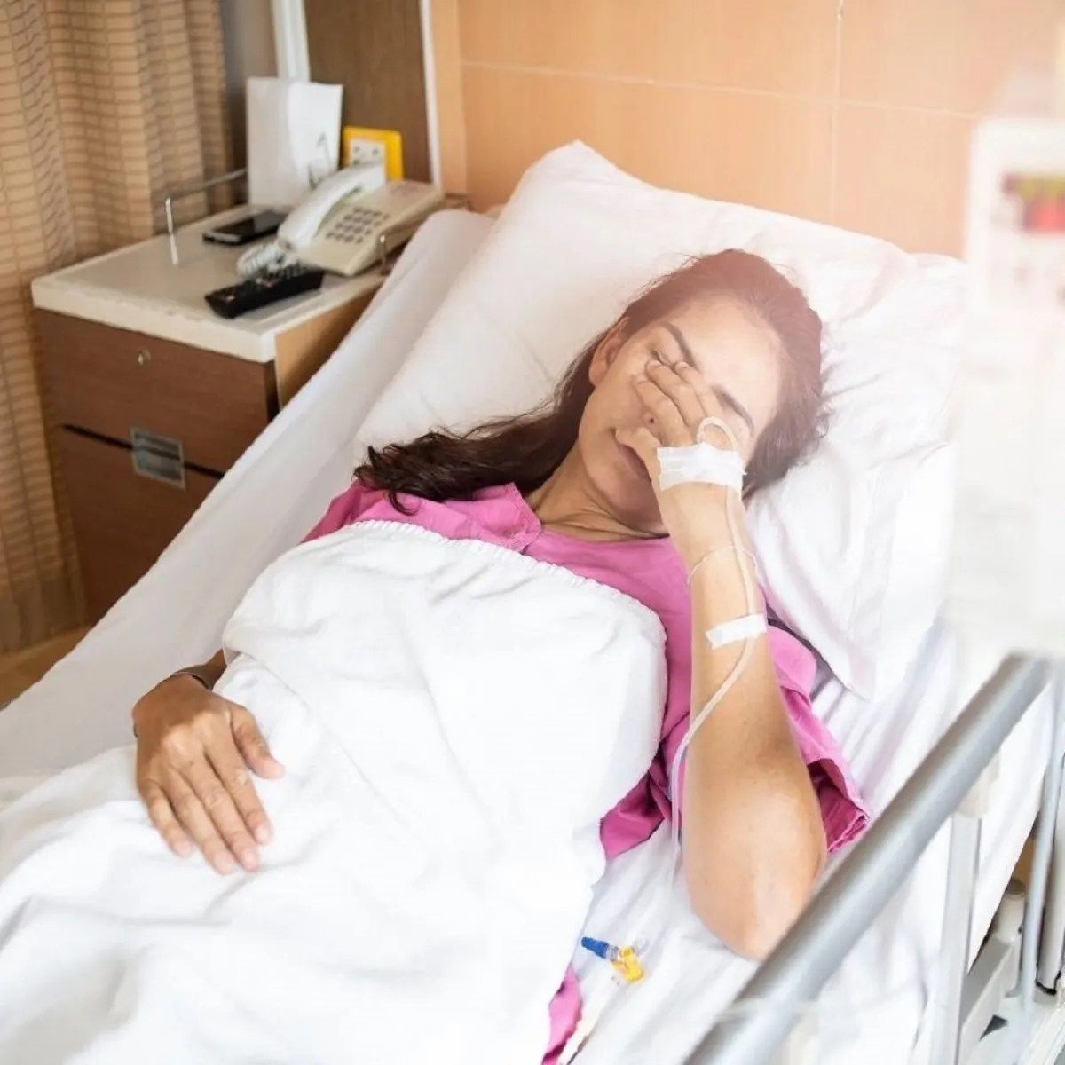 صورة لحامل مريضة