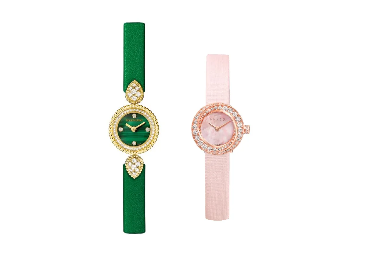 ساعات نسائية بمينا وحزام من نفس اللون لإطلالة راقية في شتاء 2023