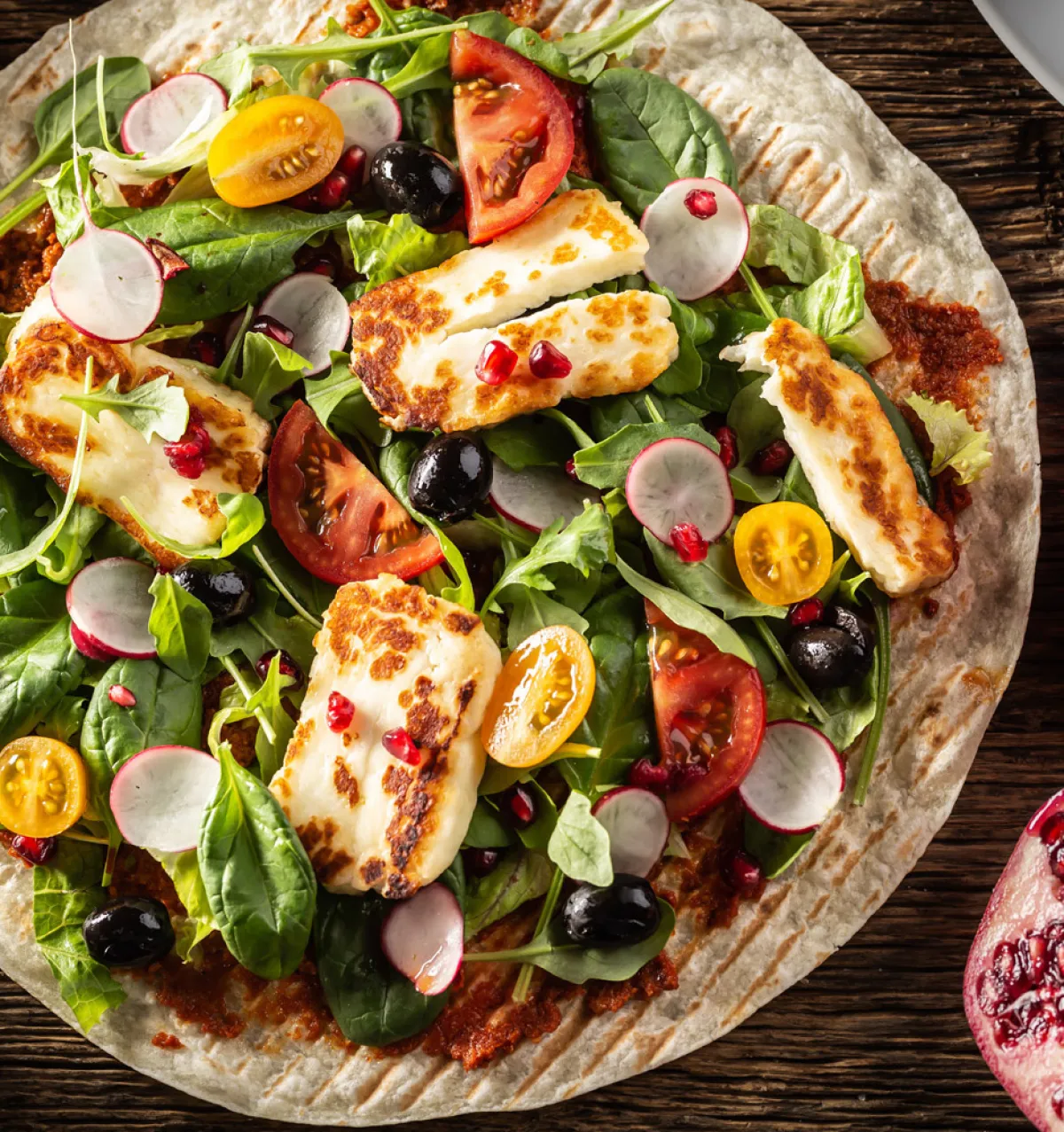 خضروات موسمية مع الخبز المكسيكي