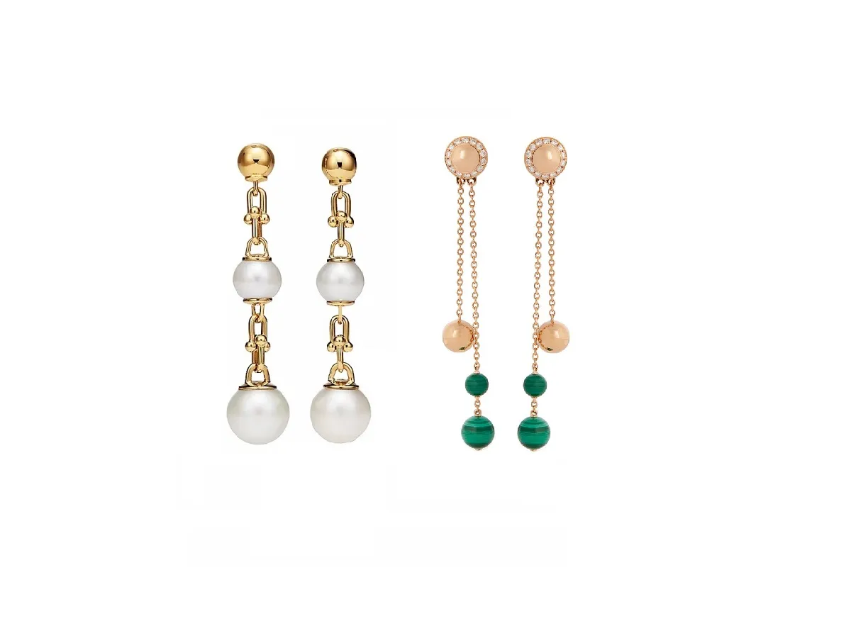 موديلات أقراط متدلية مع أحجار كروية لإطلالة عصرية في شتاء 2023