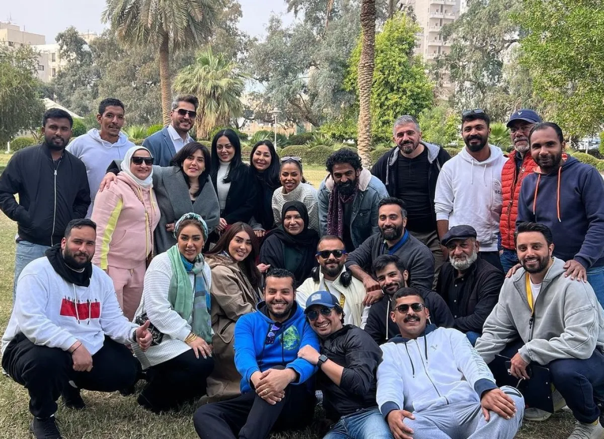 كواليس مسلسل مجاريح - الصورة من صفحة الفنانة شوق على انستغرام