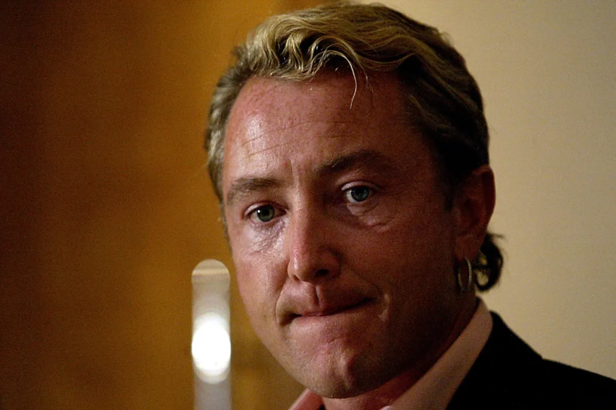 Founder of Irish company Lord of the Dance, Michael Flatley, addresses a press conference 28 June 204 in Johannesburg, following the murder of one of his company members, Daryl Kempster. AFP PHOTO /Alexander Joe