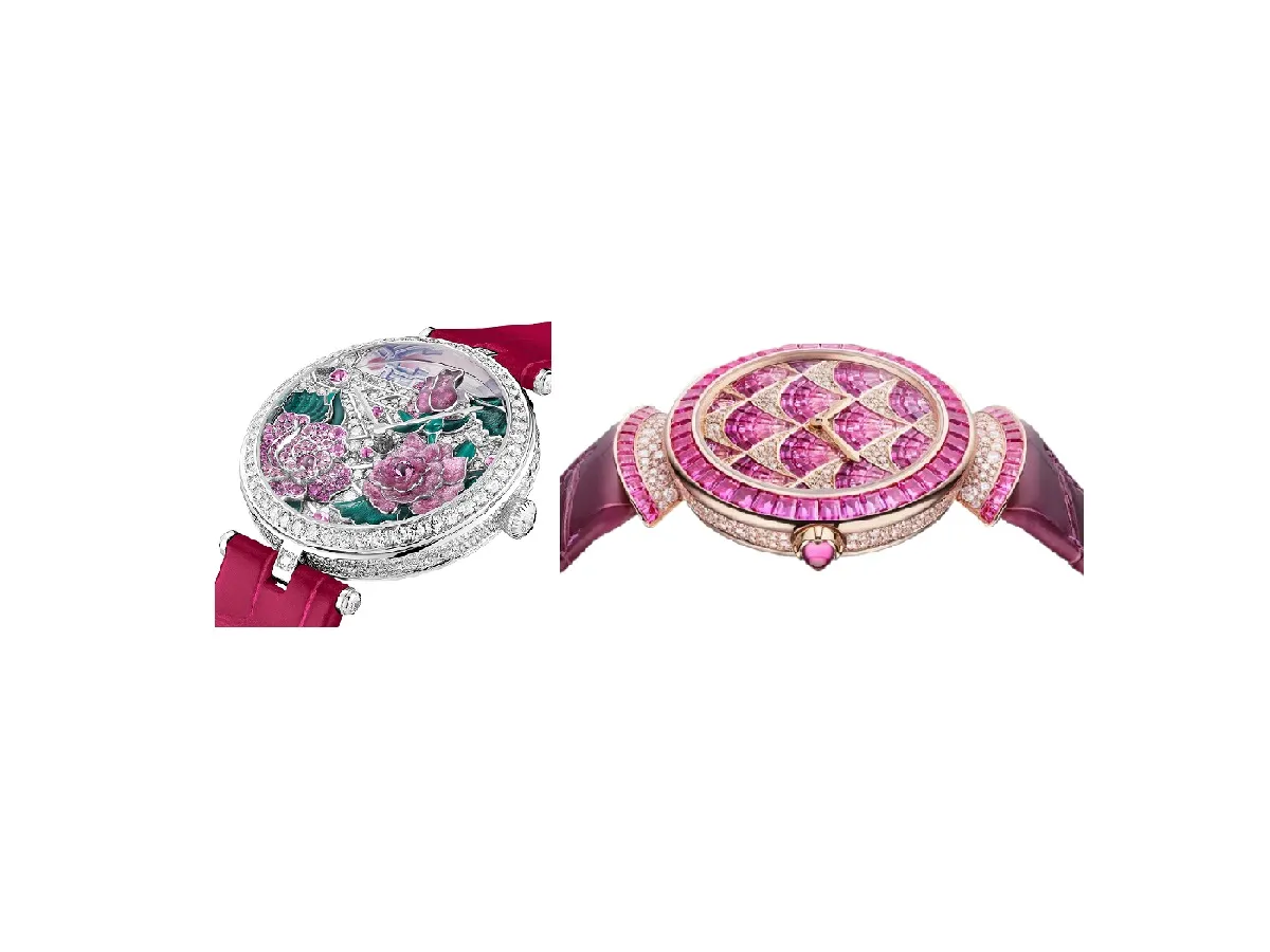 موديلات ساعات بميناء مرصعة بالأحجار الكريمة