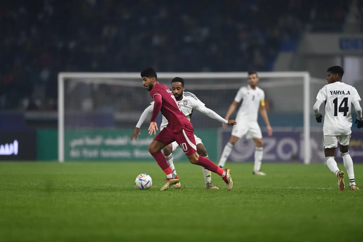 مواجهة الإمارات وقطر في خليجي 25 - الصورة من حساب خليجي 25 على تويتر