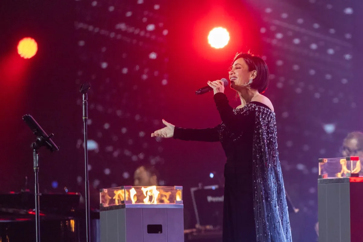 ديانا حداد على مسرح ابو بكر سالم -الصورة من حساب موسم الرياض على تويتر