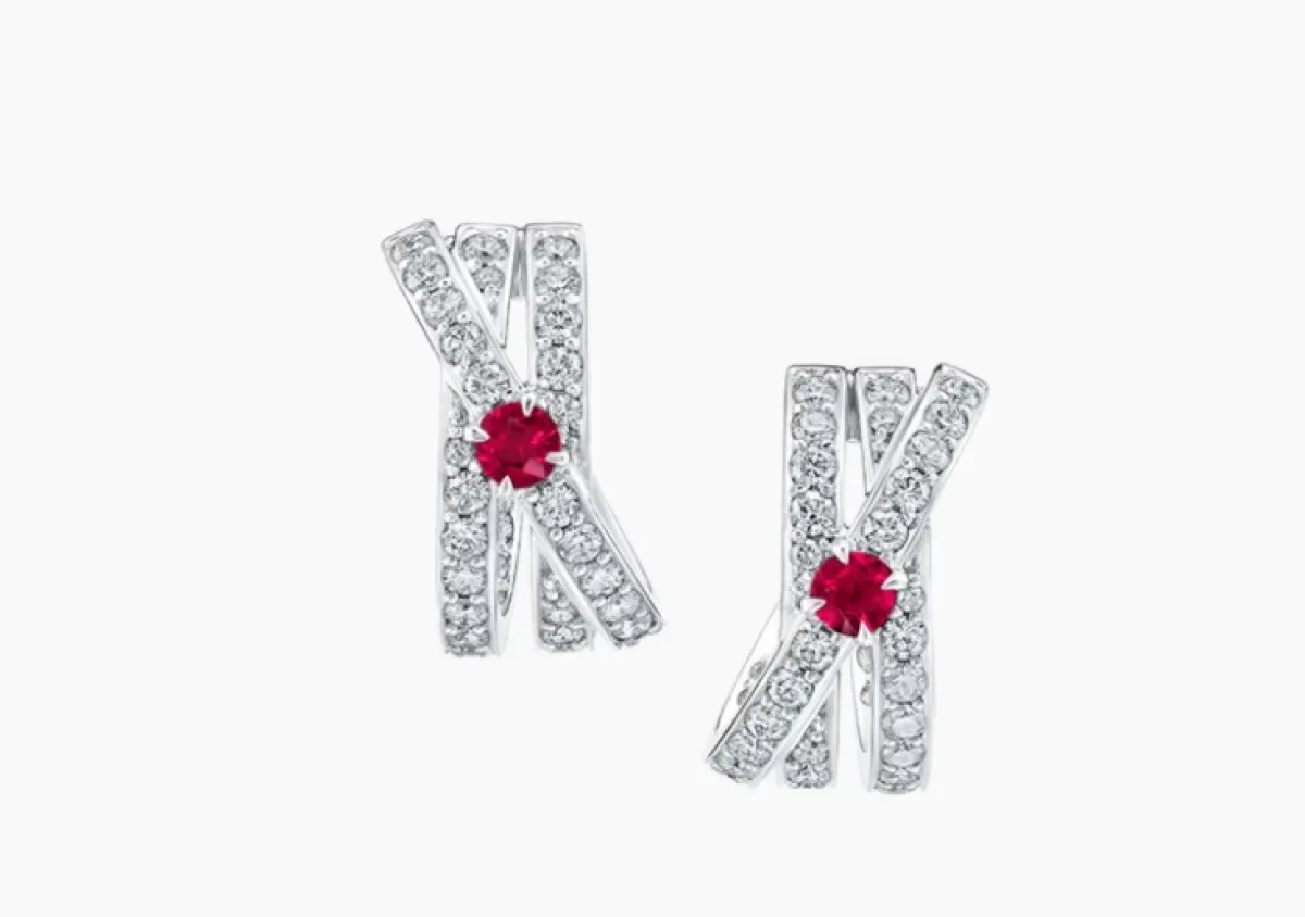 أقراط Crossover Ruby من هاري وينستون Harry Winston