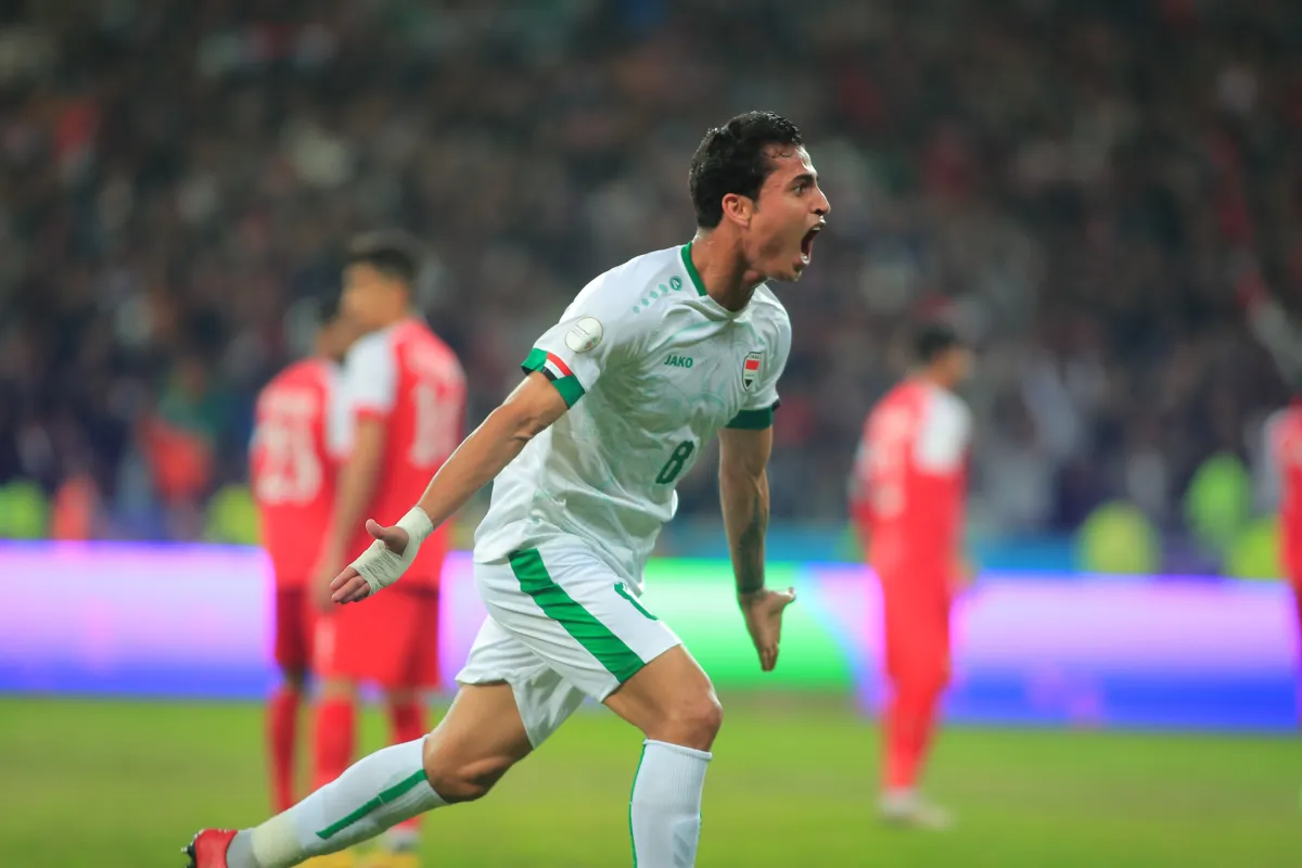 احتفال بايش بهدفه في مرمى الأحمر العُماني