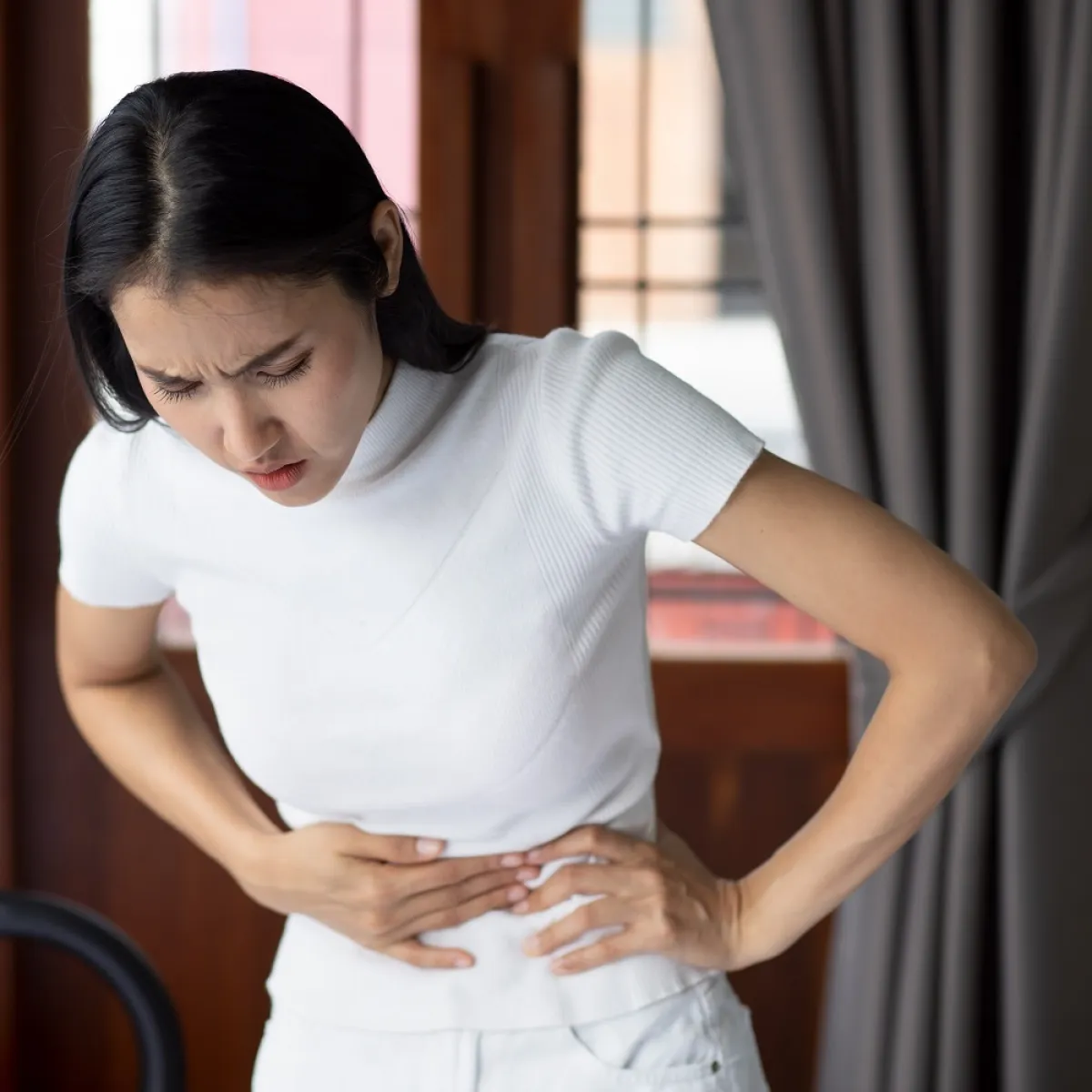 صورة لحامل تتألم