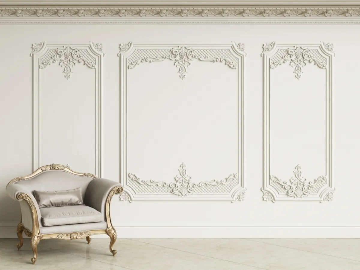 أريكة صغيرة متأثرة في تصميمها بالطراز الباروكي