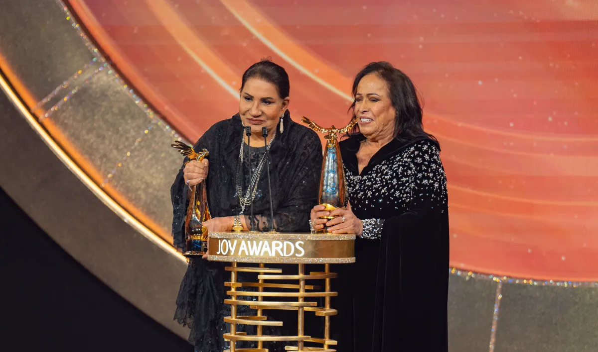 حياة الفهد وسعاد عبد الله - صورة  من المركز الاعلامي لموسم الرياض