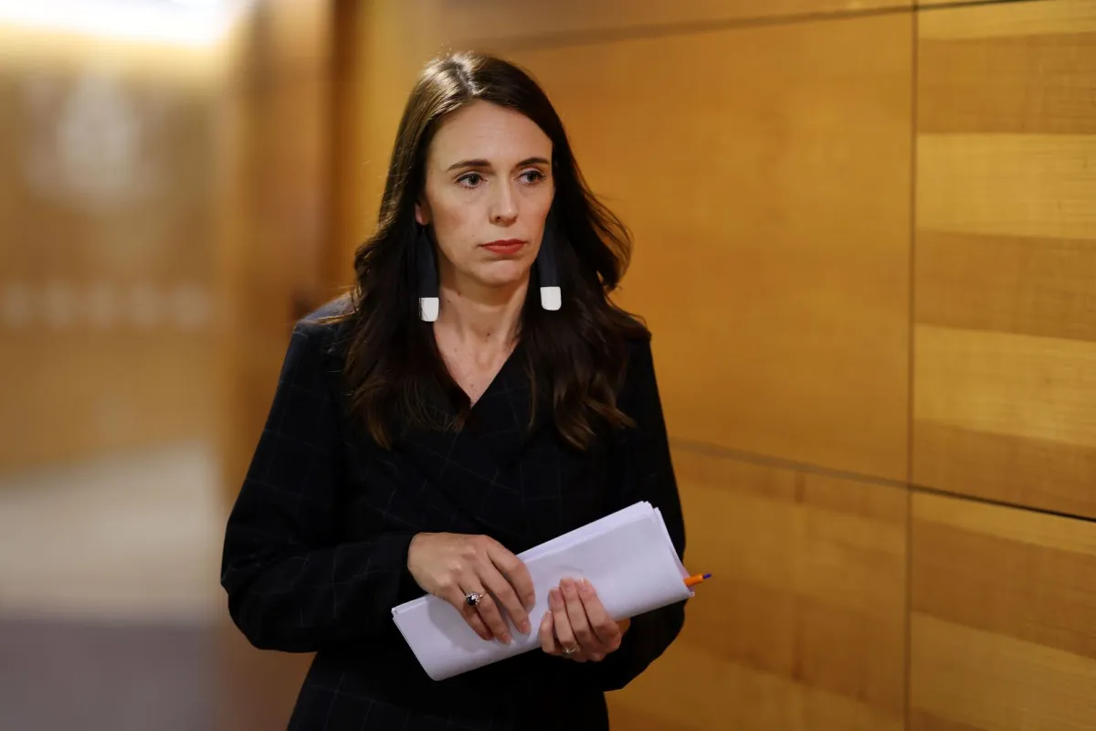 In this file photo taken on November 30, 2020, New Zealand's Prime Minister Jacinda Ardern arrives for a press conference to speak about the charges laid over the 2019 White Island volcanic eruption, in Wellington.  Marty MELVILLE / AFP