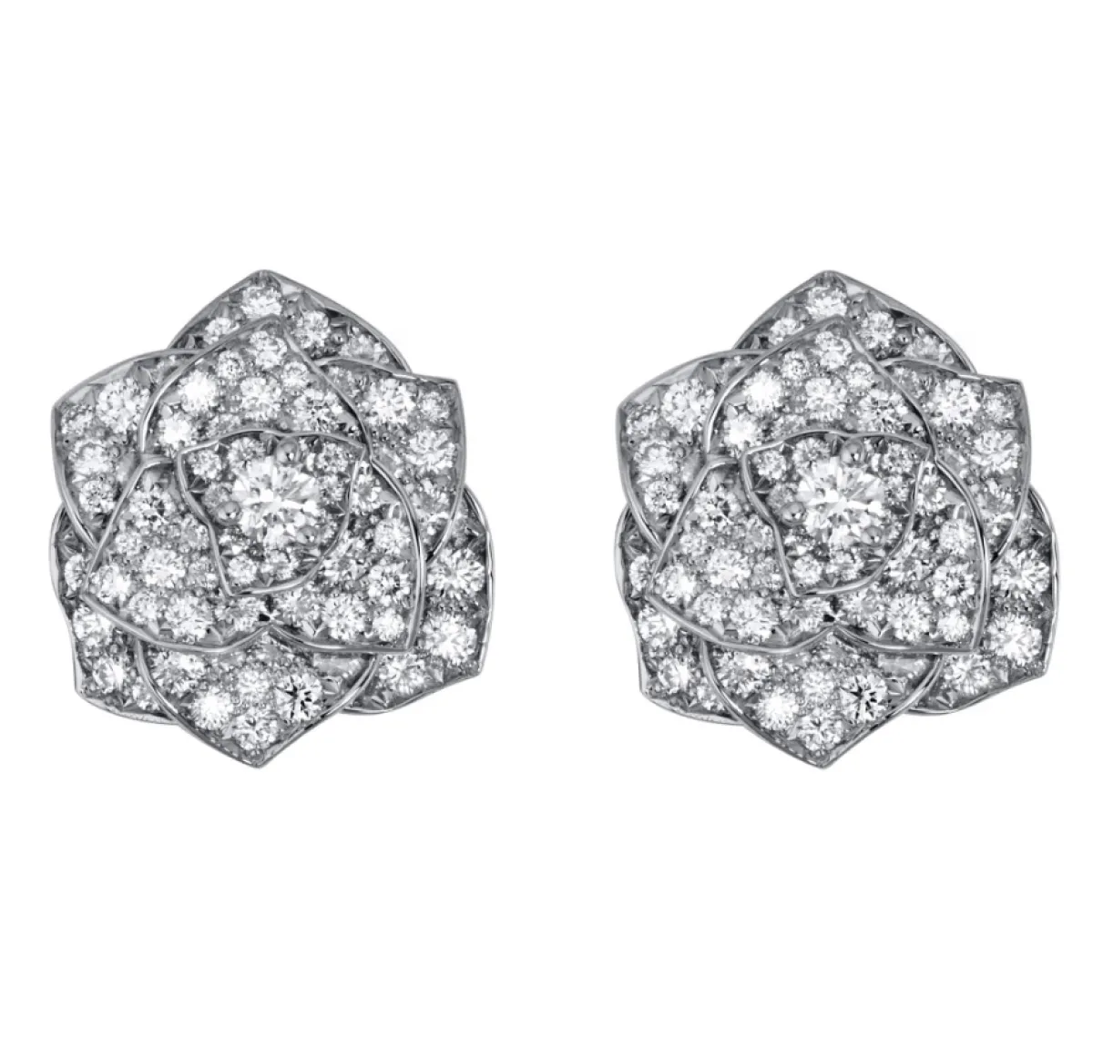 أقراط الوردة من بياجيه Piaget