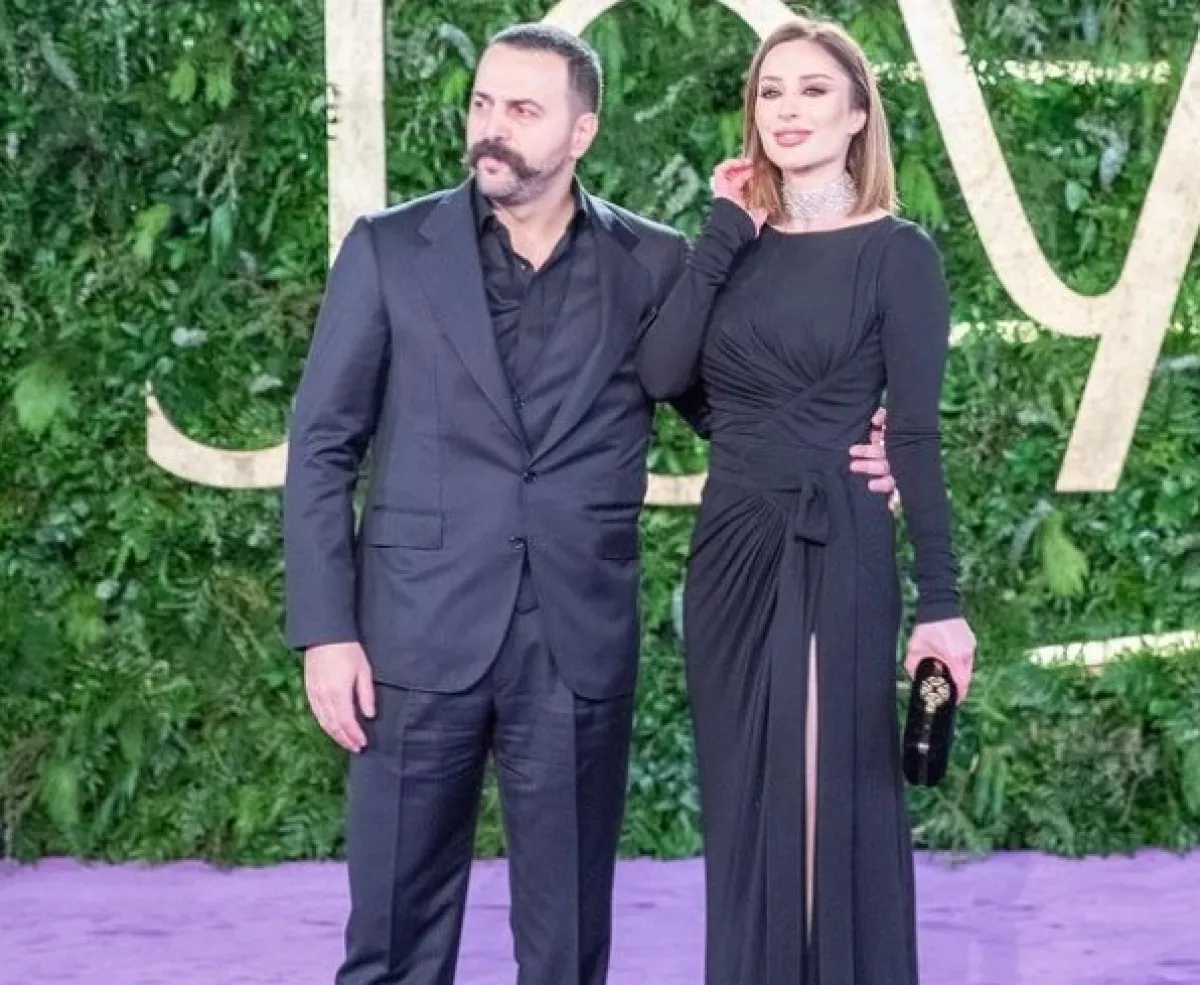 تيم حسن ووفاء الكيلاني من حفل Joy Awards - الصورة من المركز الاعلامي لموسم الرياض
