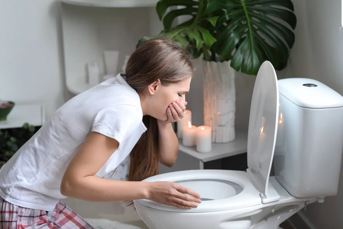 صورة لامرأة تعاني من أعراض الحمل