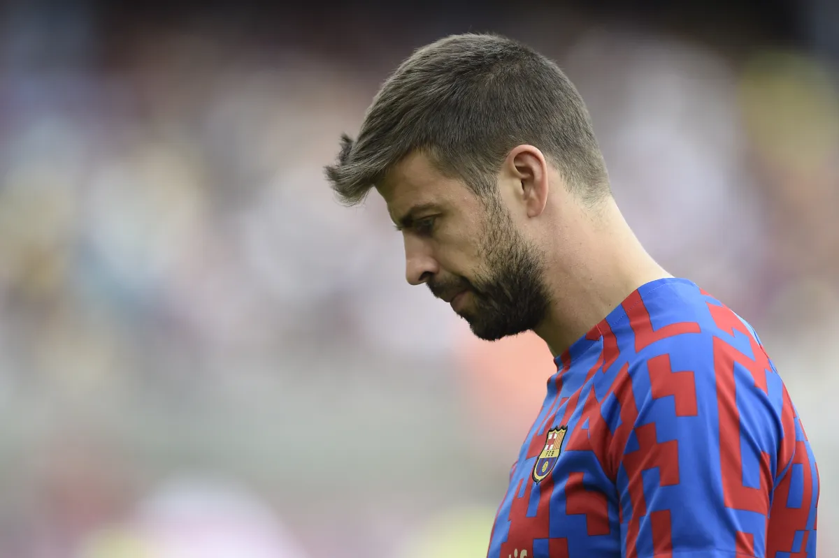  Gerard Pique at the Camp Nou stadium in Barcelona on September 17, 2022. Josep LAGO / AFP
