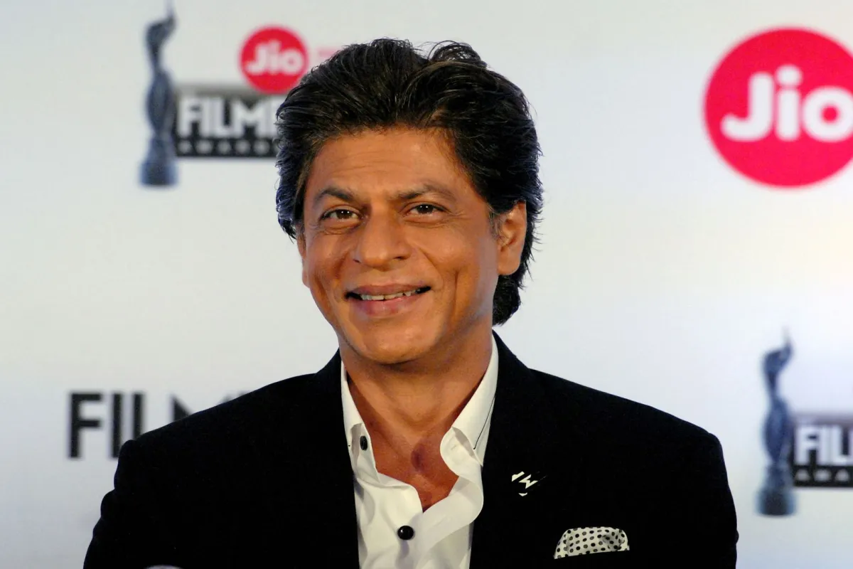 Indian Bollywood actor Shah Rukh Khan looks on during a promotional event in Mumbai on December 26, 2017. STR / AFP