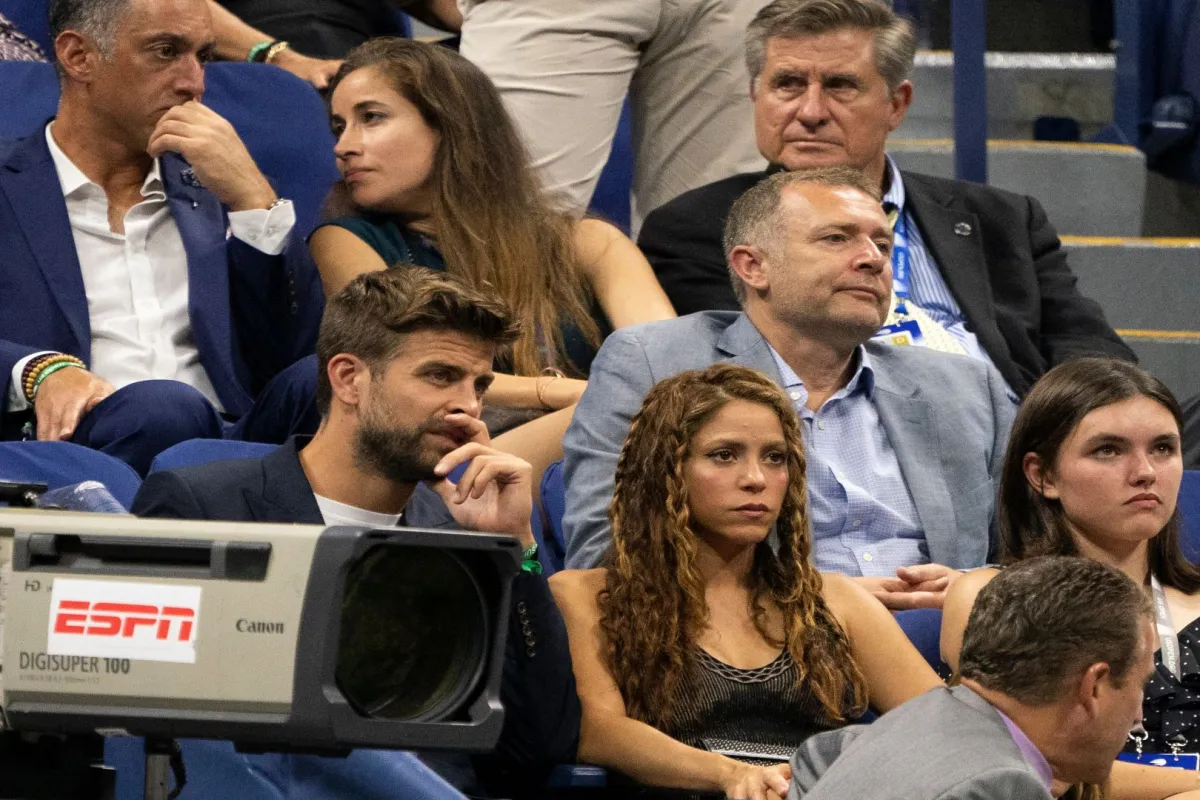 Spanish football player Gerard Pique and Colombian singer Shakira watch Rafael Nadal of Spain and Diego Schwartzman of Argentina during their Quarter-finals Men's Singles match at the 2019 US Open at the USTA Billie Jean King National Tennis Center in New York on September 4, 2019. Don EMMERT / AFP