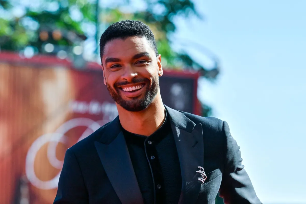 British actor Rege-Jean Page arrives on September 5, 2022 for the screening of the film "The Banshees of Inisherin" presented in the Venezia 79 competition as part of the 79th Venice International Film Festival at Lido di Venezia in Venice, Italy. Andreas SOLARO / AFP