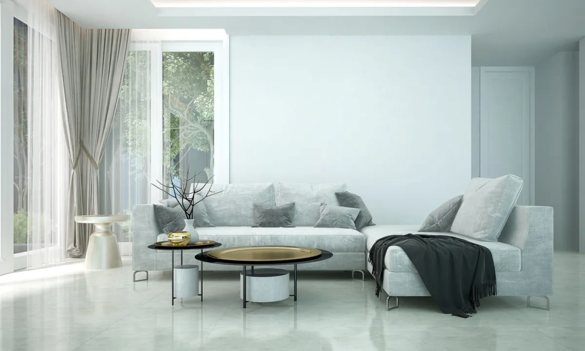 غرفة الجلوس في المنزل المعاصر مريحة