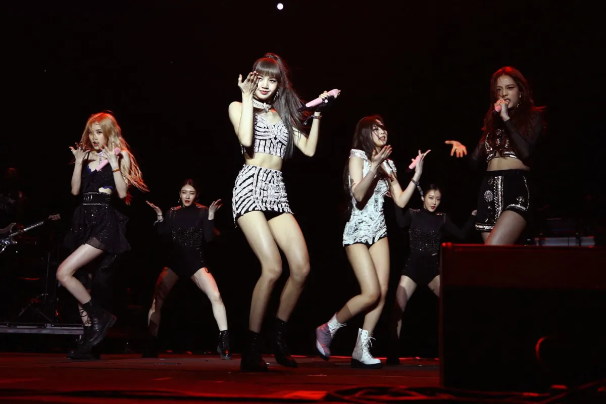 BLACKPINK performs on April 12, 2019 in Indio, California. Rich Fury/Getty Images for Coachella/AFP Rich Fury / GETTY IMAGES NORTH AMERICA / Getty Images via AFP
