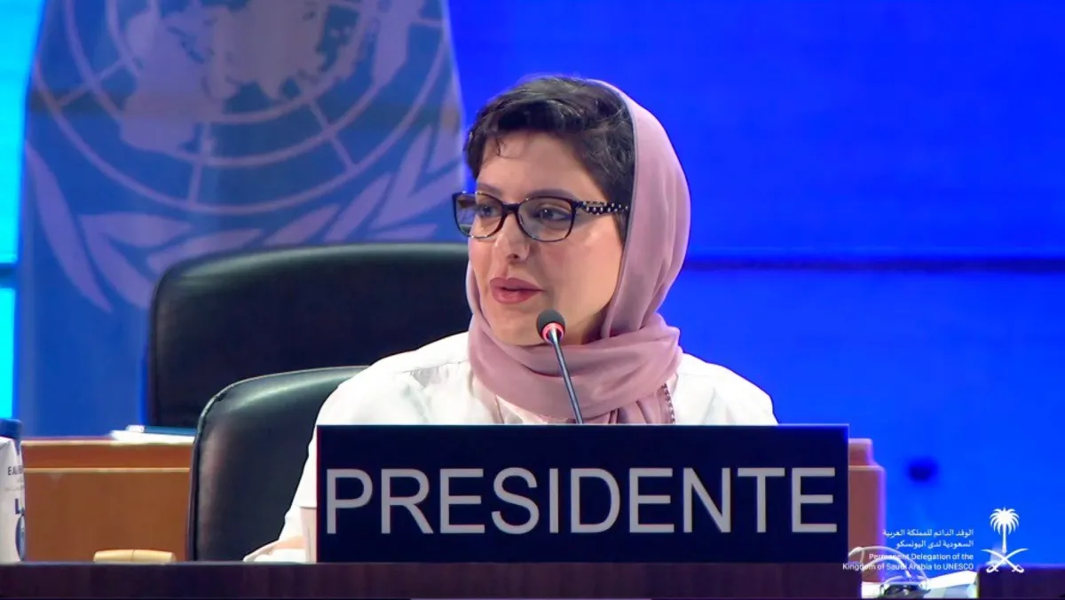 الأميرة هيفاء بنت عبدالعزيز بن محمد بن عياف آل مقرن مندوبة السعودية لدى الأمم المتحدة-الصورة من حسابها في تويتر