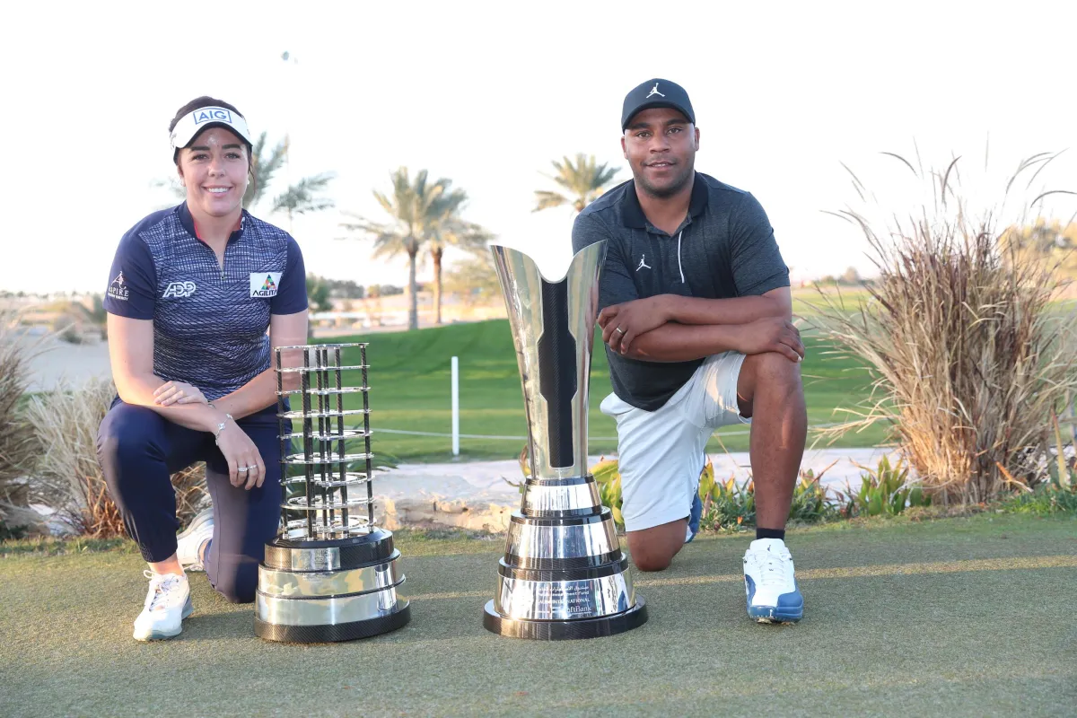 نجما الجولف العالميان هارولد فارنر وجورجيا هال