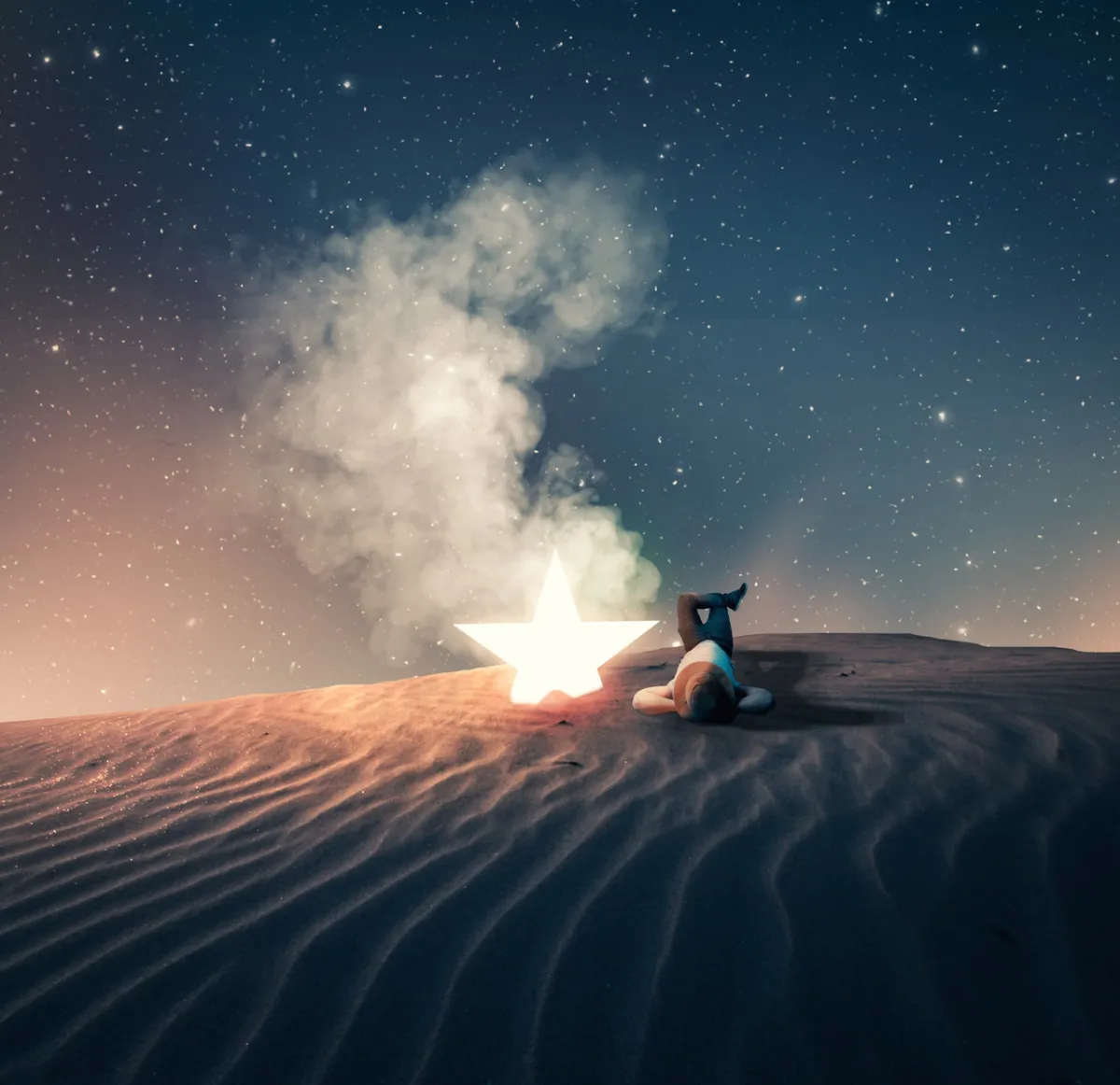 صورة لمسافر في الليل