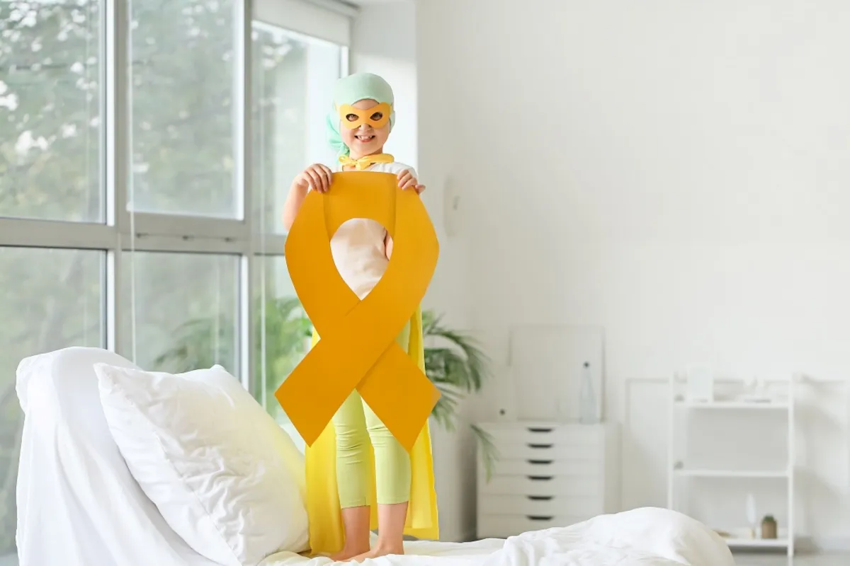 صورة لطفلة مصابة بالسرطان