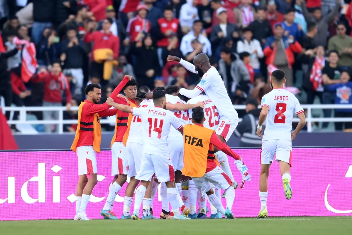 فرحة فريق الوداد بهدف العملود