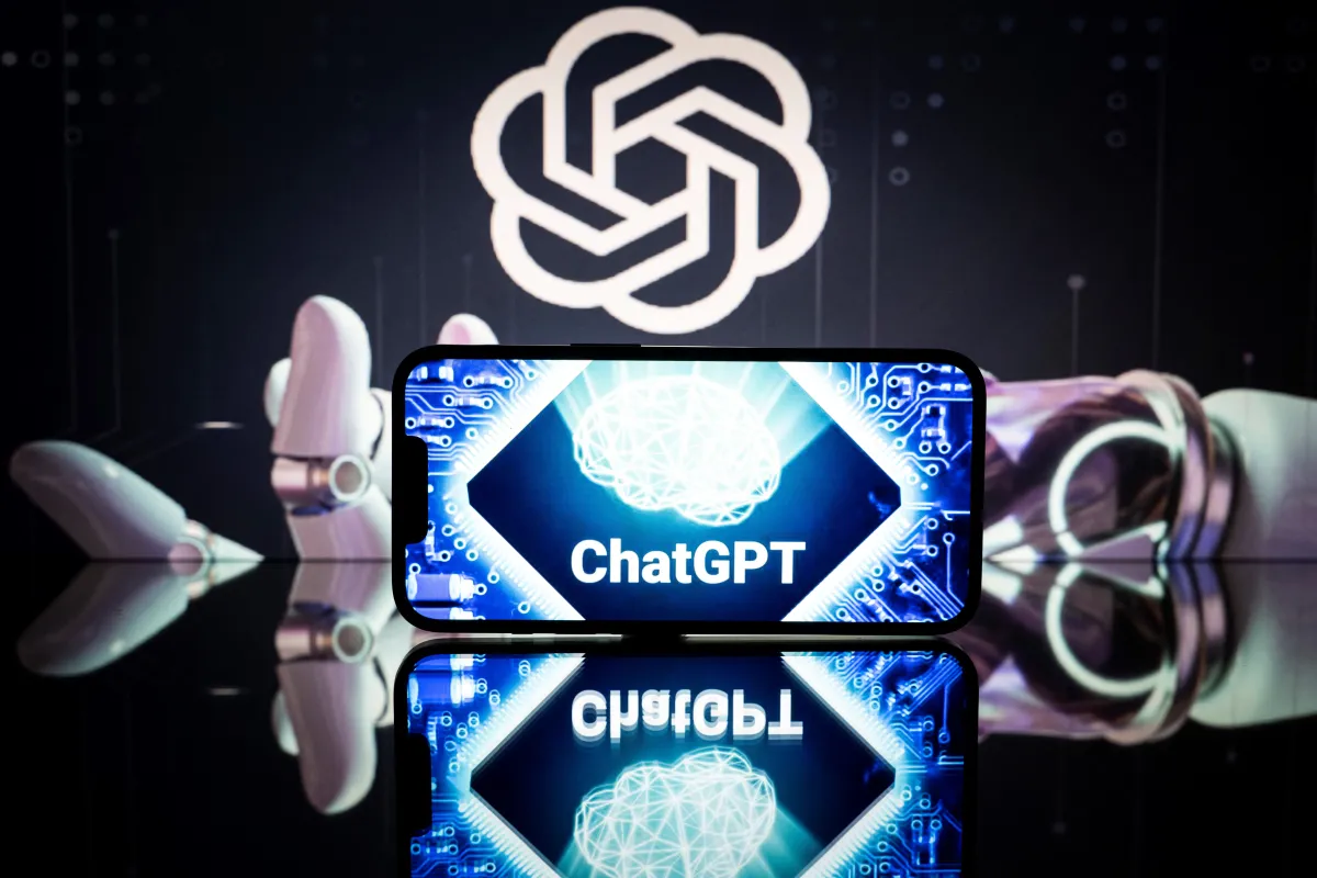 This picture taken on January 23, 2023 in Toulouse, southwestern France, shows screens displaying the logos of OpenAI and ChatGPT. ChatGPT is a conversational artificial intelligence software application developed by OpenAI. Lionel BONAVENTURE / AFP