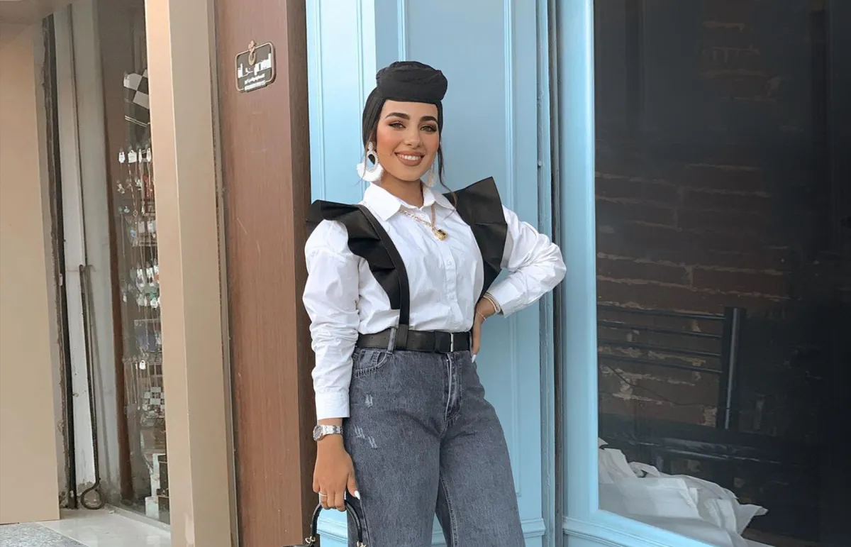 هدير عاطف باطلالة كلاسيكية - الصورة من حسابها على الانستغرام