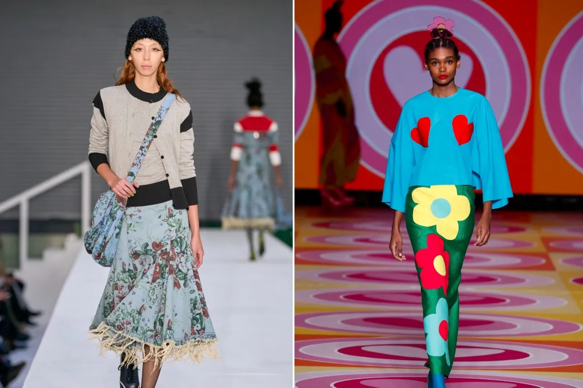 موديلات تنانير راقية مزينة بنقش الأزهار