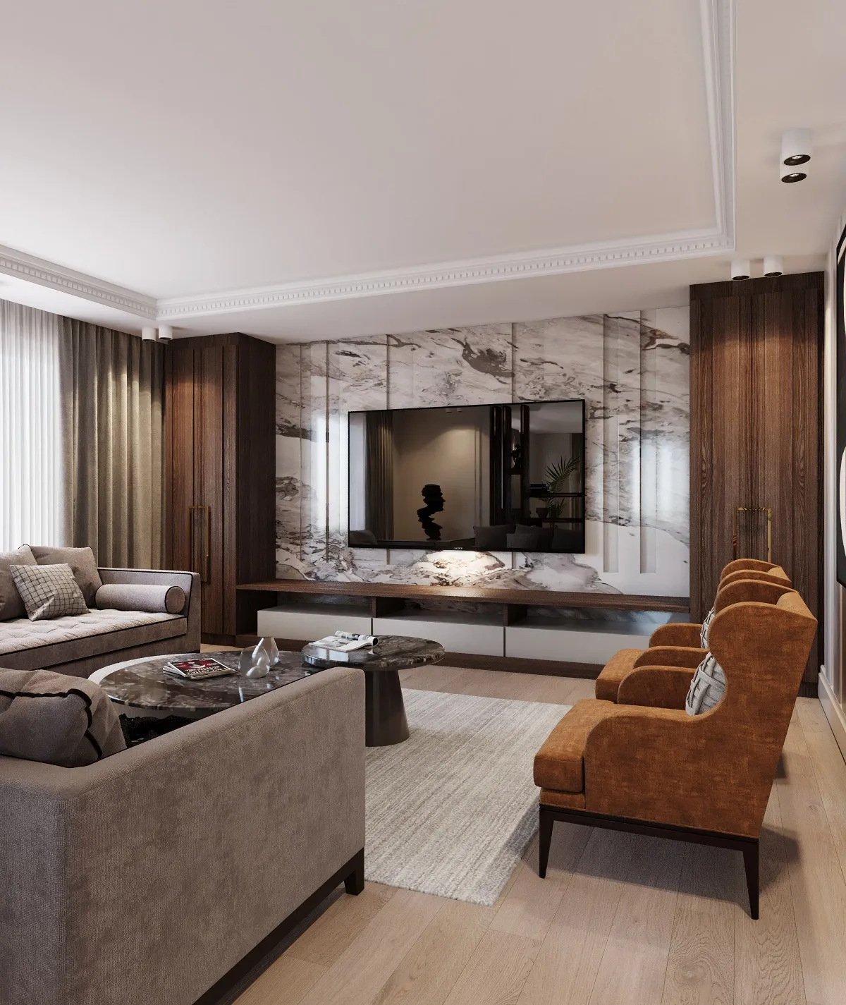 لا يجب المبالغة في تصميم جدار التلفاز