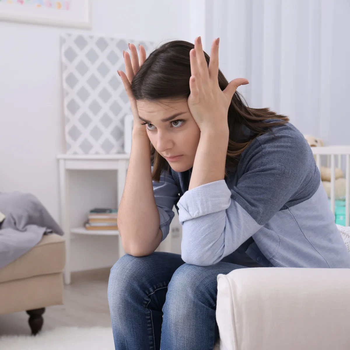 صورة لأم تعاني الإجهاد