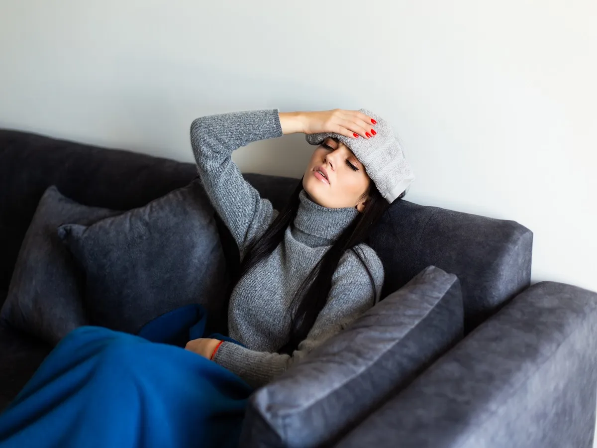 صورة لامرأة مريضة