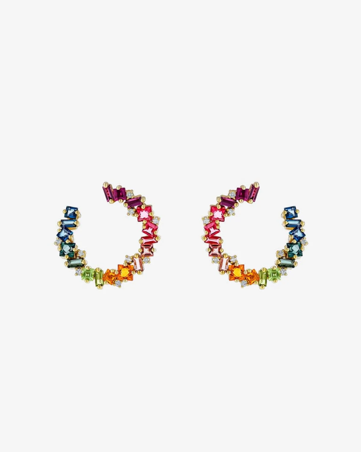 أقراط NADIMA RAINBOW MIDI SPIRAL HOOPS من سوزان كلان Suzanne Kalan  