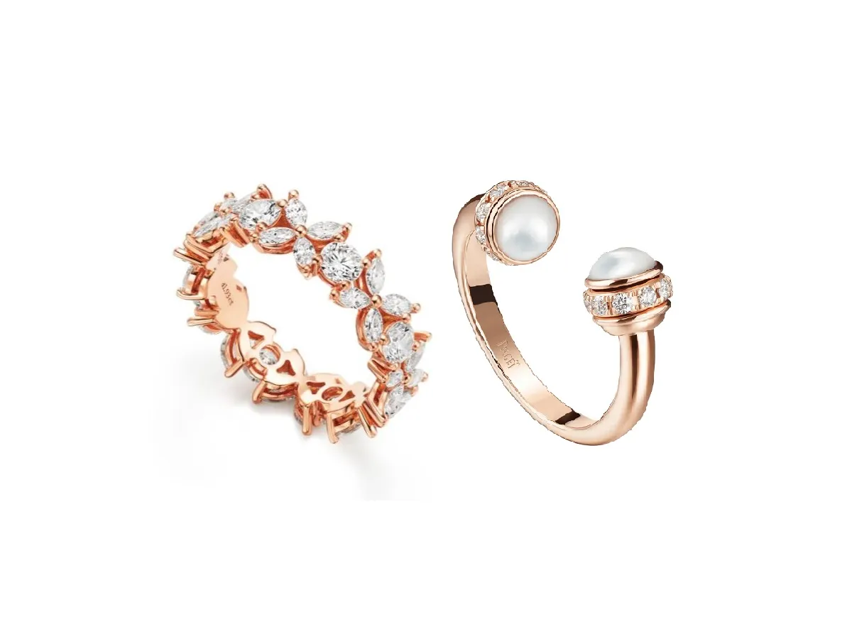 خواتم ذهب قابلة للتكديس لشتاء 2023