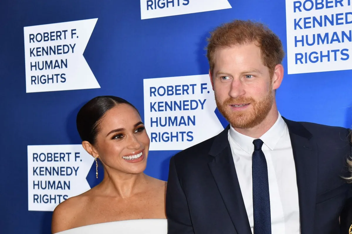 Prince Harry, Duke of Sussex, and Meghan, Duchess of Sussex, arrive at the 2022 Robert F. Kennedy Human Rights Ripple of Hope Award Gala at the Hilton Midtown in New York on December 6, 2022. ANGELA WEISS / AFP