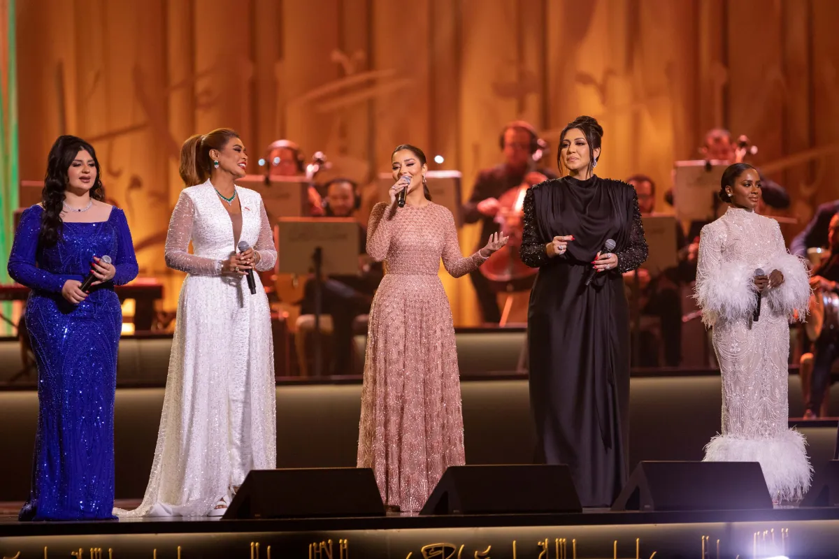 داليا مبارك وأسماء لمنور وبلقيس ووعد وأصيل هميم -الصورة من الهيئة العامة للترفيه