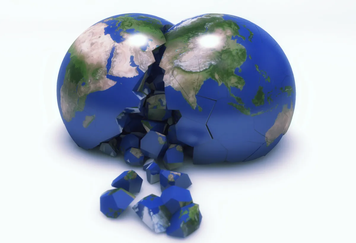 صورة تعبيرية عن مشاكل الكرة الأرضية