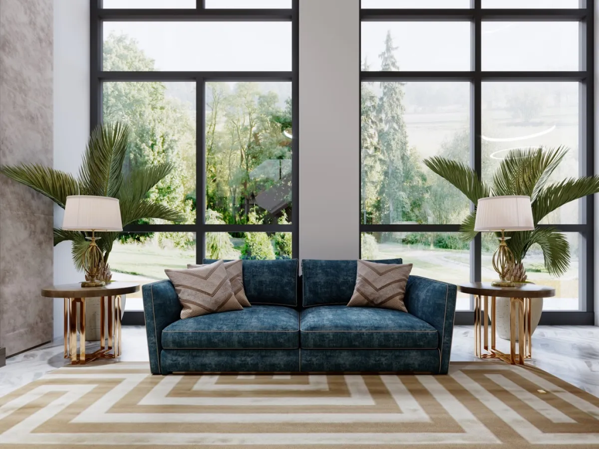 زوجان متماثلان من مصابيح الطاولة