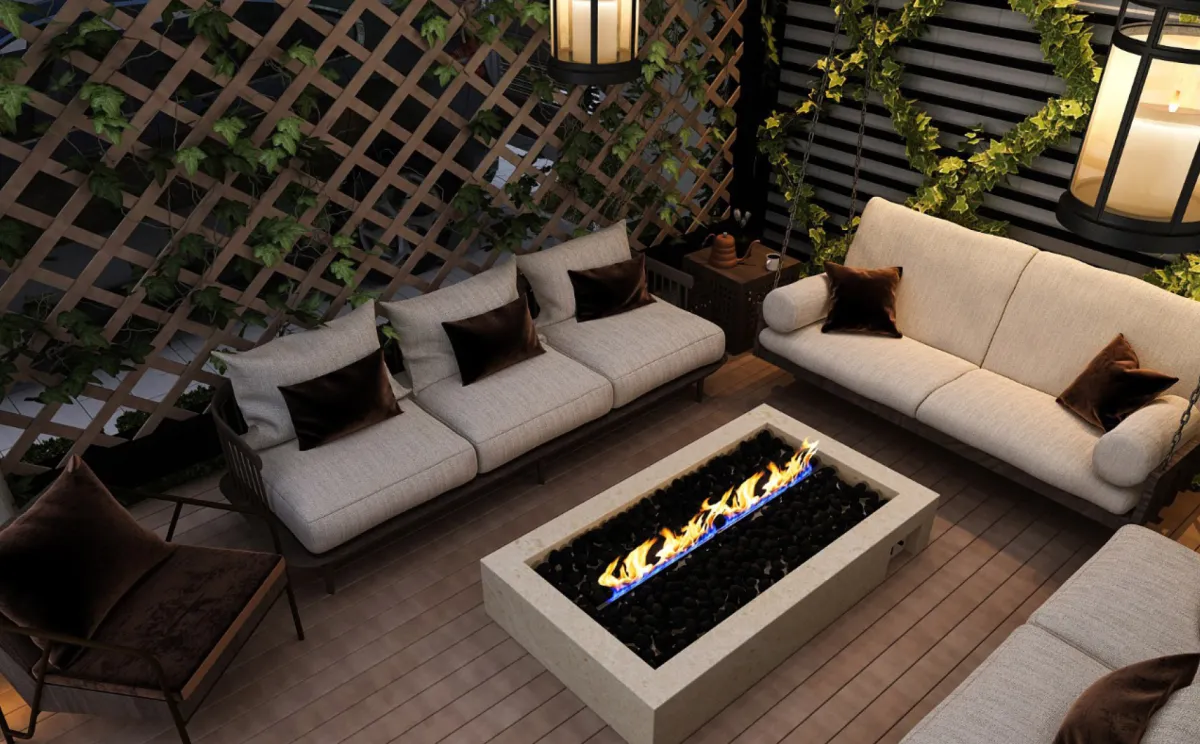 نموذج عن المدفأة الخارجية