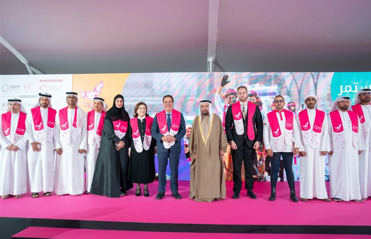  النسخة الحادية عشرة لمسيرة فرسان القافلة الوردية. الصورة من مكتب الشارقة الإعلامي