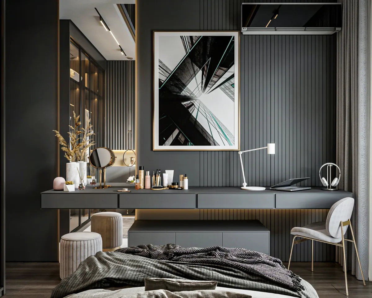 الجزء الثاني من تصميم غرفة النوم