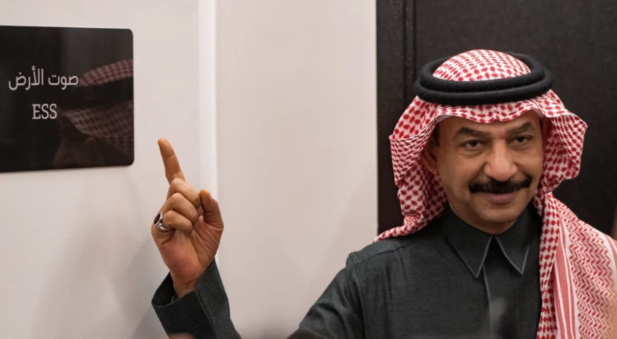 عبادي الجوهر أثناء جولة في مرواس -الصور من حساب مرواس على تويتر