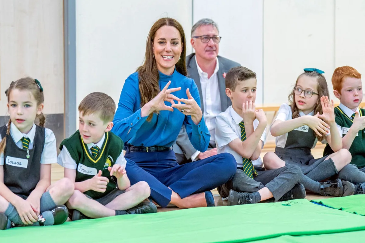 Britain's Catherine, Duchess of Cambridge during a visit to St. John's Primary School in Glasgow on May 11, 2022. Jane Barlow / POOL / AFP