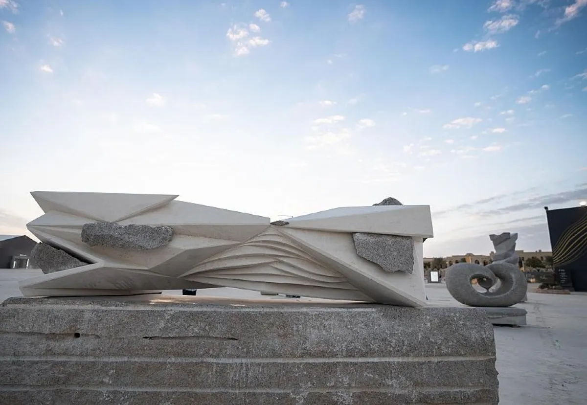 انطلاق فعاليات "معرض ملتقى طويق للنحت" بالرياض. الصورة من "واس"