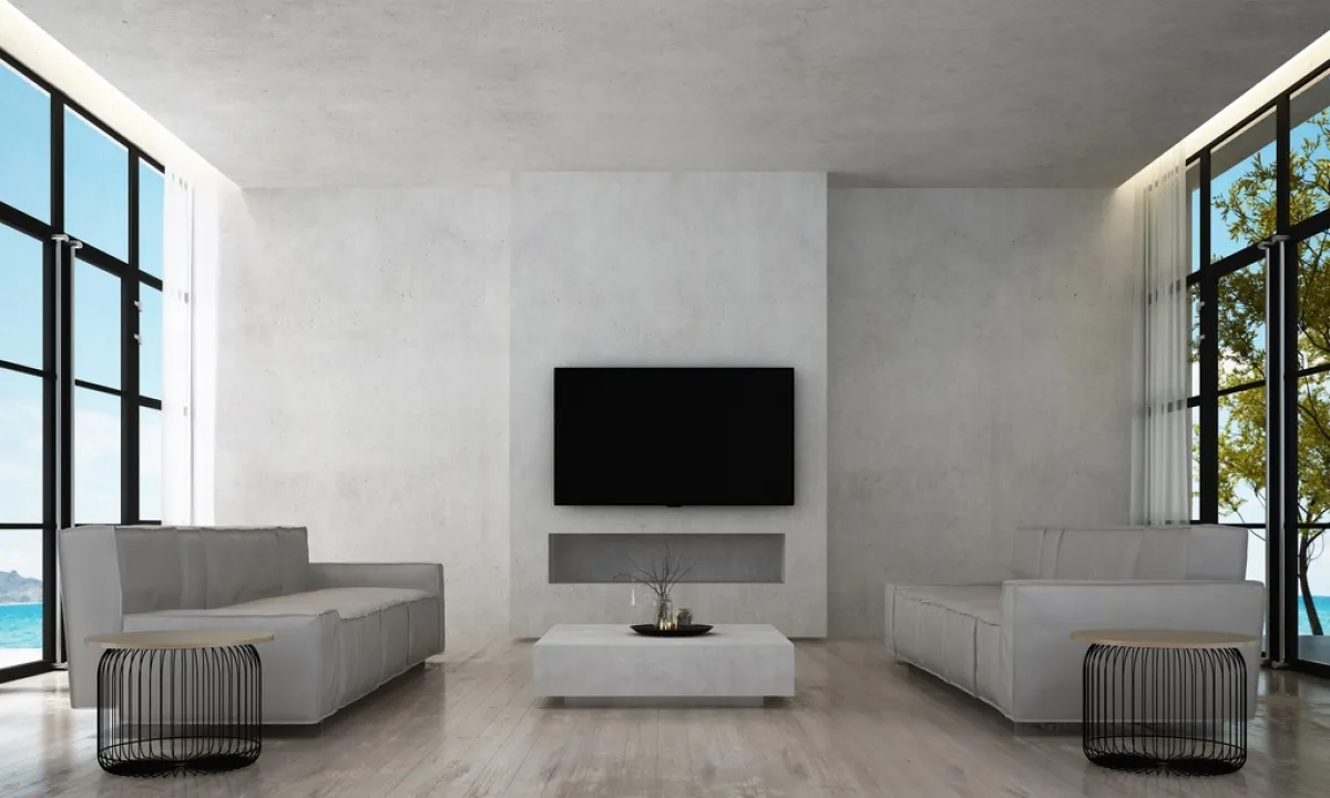 فكرة بسيطة لجدار التلفاز