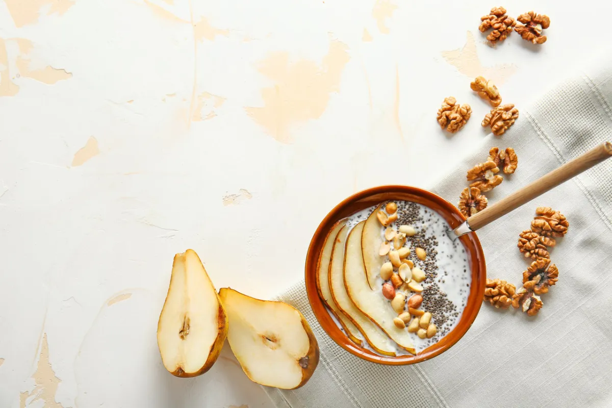 الكمثرى المهروسة بالحبوب